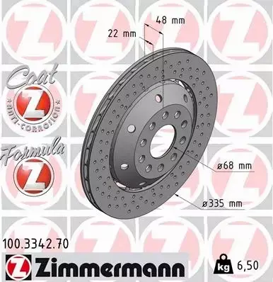 ZIMMERMANN TARCZE+KLOCKI TYŁ AUDI A6 C5 RS6 