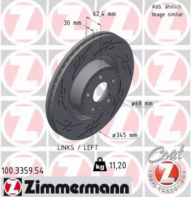 ZIMMERMANN TARCZA HAMULCOWA 100.3359.54 