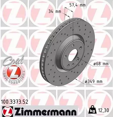 ZIMMERMANN TARCZE+KLOCKI P AUDI A4 B9 A5 F5 349MM 