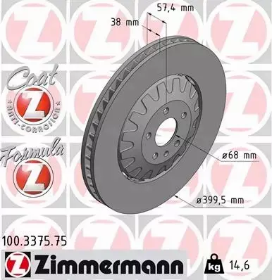 ZIMMERMANN TARCZE+KLOCKI PRZÓD AUDI Q7 4M 400MM 