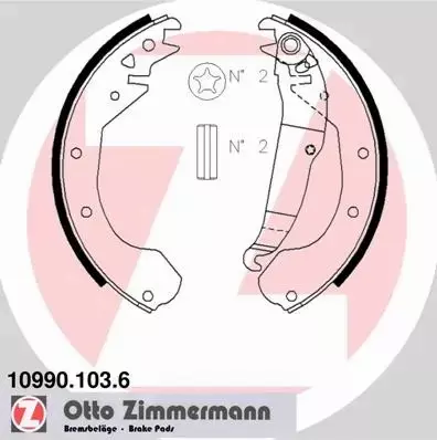 ZIMMERMANN SZCZĘKI HAMULCOWE TYŁ 10990.103.6 