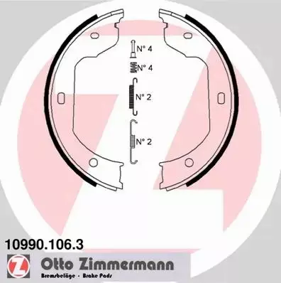 ZIMMERMANN SZCZĘKI HAMULCOWE TYŁ 10990.106.3 