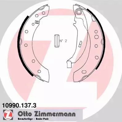 ZIMMERMANN SZCZĘKI HAMULCOWE TYŁ 10990.137.3 