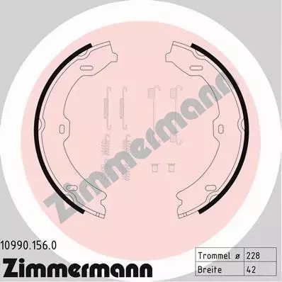 ZIMMERMANN SZCZĘKI HAMULCOWE TYŁ 10990.156.0 