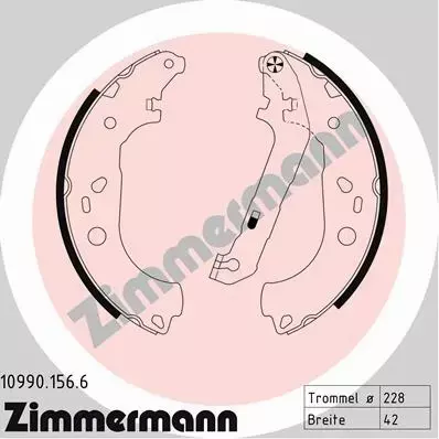 ZIMMERMANN SZCZĘKI HAMULCOWE TYŁ 10990.156.6 