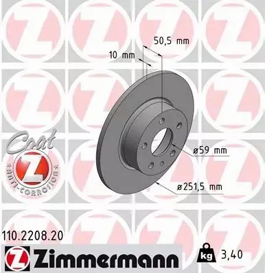 ZIMMERMANN TARCZE+KLOCKI TYŁ ALFA ROMEO 147 156 