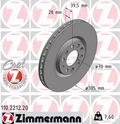 ZIMMERMANN TARCZE+KLOCKI PRZÓD ALFA ROMEO BRERA 