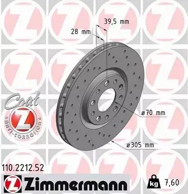 ZIMMERMANN TARCZE+KLOCKI PRZÓD ALFA ROMEO BRERA 