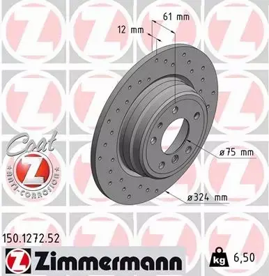 ZIMMERMANN SPORT TARCZE+KLOCKI TYŁ BMW 7 E38 