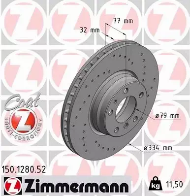 ZIMMERMANN TARCZA HAMULCOWE SPORT 150.1280.52 