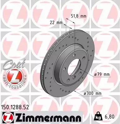 ZIMMERMANN SPORT TARCZE+KLOCKI PRZÓD BMW 3 E46 300MM 