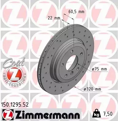 ZIMMERMANN TARCZE+KLOCKI TYŁ BMW 3 E46 320MM 