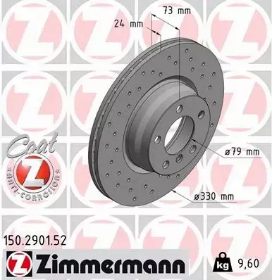 ZIMMERMANN SPORT TARCZE+KLOCKI P BMW 3 F30 F31 330MM 