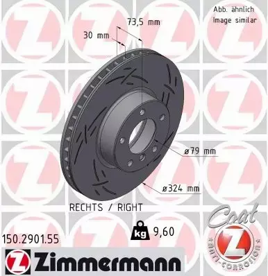 ZIMMERMANN TARCZA HAMULCOWA 150.2901.55 