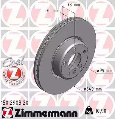 ZIMMERMANN TARCZE+KLOCKI PRZÓD BMW 1 F20 F21 340MM 