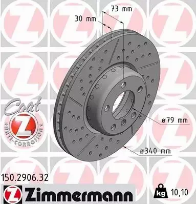 ZIMMERMANN TARCZA HAMULCOWA 150.2906.32 