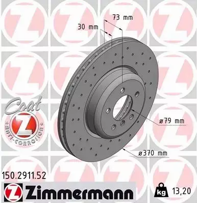 ZIMMERMANN SPORT TARCZE+KLOCKI P BMW F30 F31 370MM 