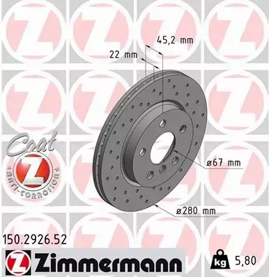 ZIMMERMANN SPORT TARCZE+KLOCKI PRZÓD MINI F57 F54 