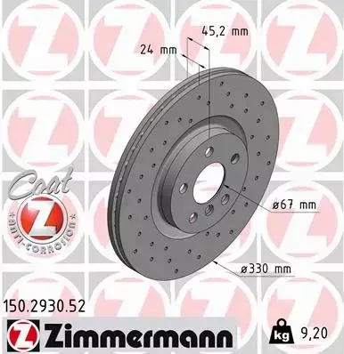 ZIMMERMANN TARCZE+KLOCKI P BMW 2 F45 F46 330MM 