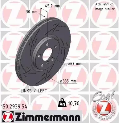 ZIMMERMANN TARCZA HAMULCOWA 150.2939.54 