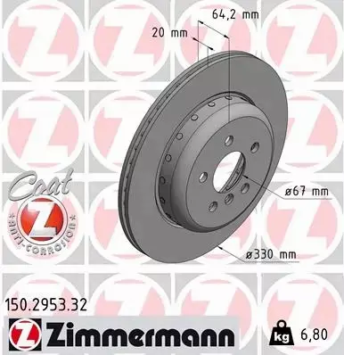 ZIMMERMANN TARCZE+KLOCKI TYŁ TOYOTA SUPRA 330MM 