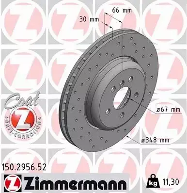 ZIMMERMANN TARCZE HAMULCOWE SPORT PRZÓD 150.2956.52 