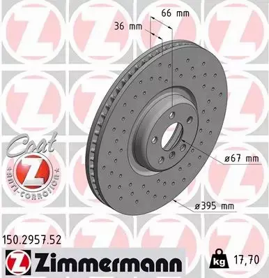 ZIMMERMANN TARCZA HAMULCOWE SPORT 150.2957.52 