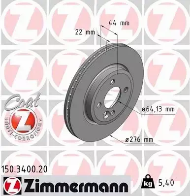 ZIMMERMANN TARCZE+KLOCKI PRZÓD MINI R50 R52 R53 