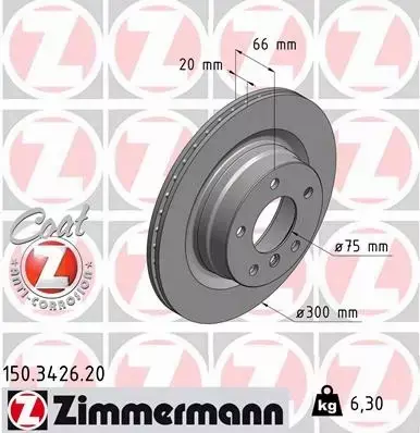 ZIMMERMANN TARCZE+KLOCKI TYŁ BMW 1 E81 E87 3 E90 