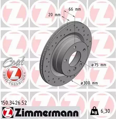 ZIMMERMANN TARCZE+KLOCKI TYŁ BMW 1 E87 3 E90 E91 