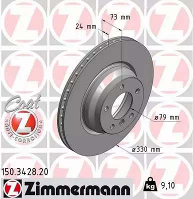 ZIMMERMANN TARCZE+KLOCKI P+T BMW 3 E90 E91 330MM 