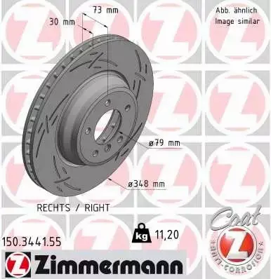 ZIMMERMANN TARCZA HAMULCOWA 150.3441.55 