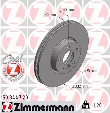 ZIMMERMANN TARCZE+KLOCKI PRZÓD BMW X5 E70 F15 