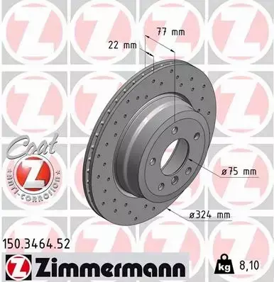 ZIMMERMANN SPORT TARCZE+KLOCKI TYŁ BMW 1 E82 E88 