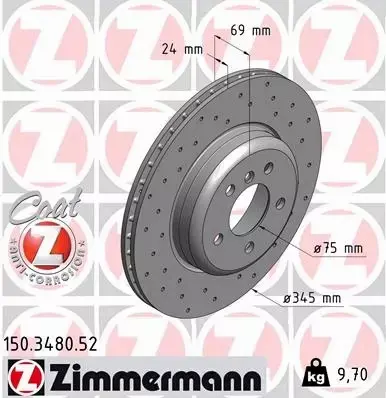 ZIMMERMANN SPORT TARCZE+KLOCKI TYŁ BMW 7 F01 F02 