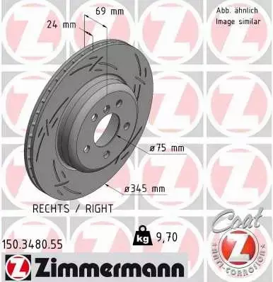 ZIMMERMANN TARCZA HAMULCOWA 150.3480.55 