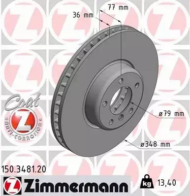 ZIMMERMANN TARCZE+KLOCKI PRZÓD BMW 5 E60 E61 