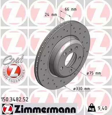 ZIMMERMANN SPORT TARCZE PRZÓD BMW 5 F10 F11 330MM 