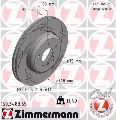 ZIMMERMANN TARCZA HAMULCOWA 150.3483.55 