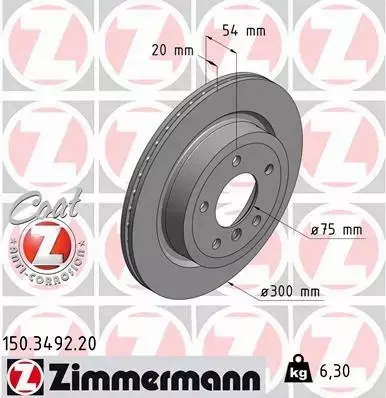 ZIMMERMANN TARCZA HAMULCOWA 150.3492.20 