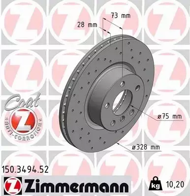 ZIMMERMANN SPORT TARCZE+KLOCKI PRZÓD BMW X3 F25 