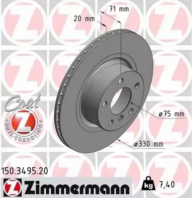 ZIMMERMANN TARCZE+KLOCKI P+T BMW X4 F26 328MM 