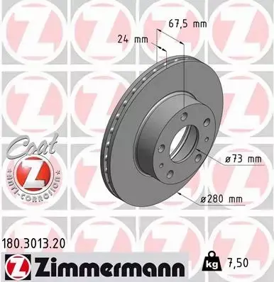 ZIMMERMANN TARCZE+KLOCKI PRZÓD PEUGEOT BOXER 06- 