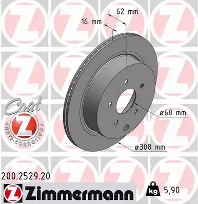 ZIMMERMANN TARCZE+KLOCKI T NISSAN MURANO Z51 308MM 