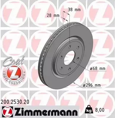 ZIMMERMANN TARCZE+KLOCKI P+T NISSAN PATHFINDER 296MM 