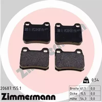 ZIMMERMANN TARCZE+KLOCKI T MERCEDES C W202 258MM 