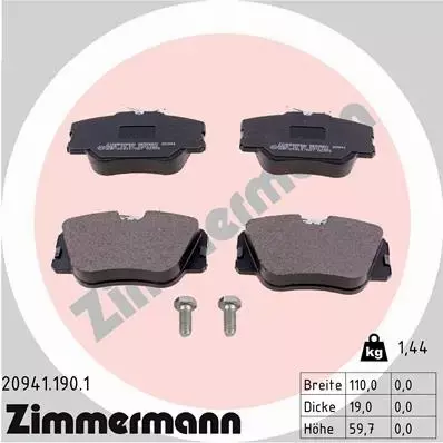 ZIMMERMANN TARCZE+KLOCKI P MERCEDES E W124 284MM 