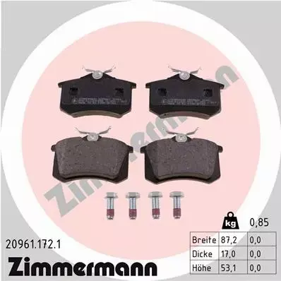 ZIMMERMANN KLOCKI TYŁ VW SHARAN GOLF IV BORA 