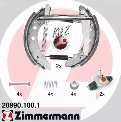 ZIMMERMANN SZCZĘKI HAMULCOWE TYŁ 20990.100.1 