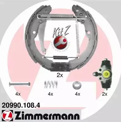 ZIMMERMANN SZCZĘKI HAMULCOWE TYŁ 20990.108.4 